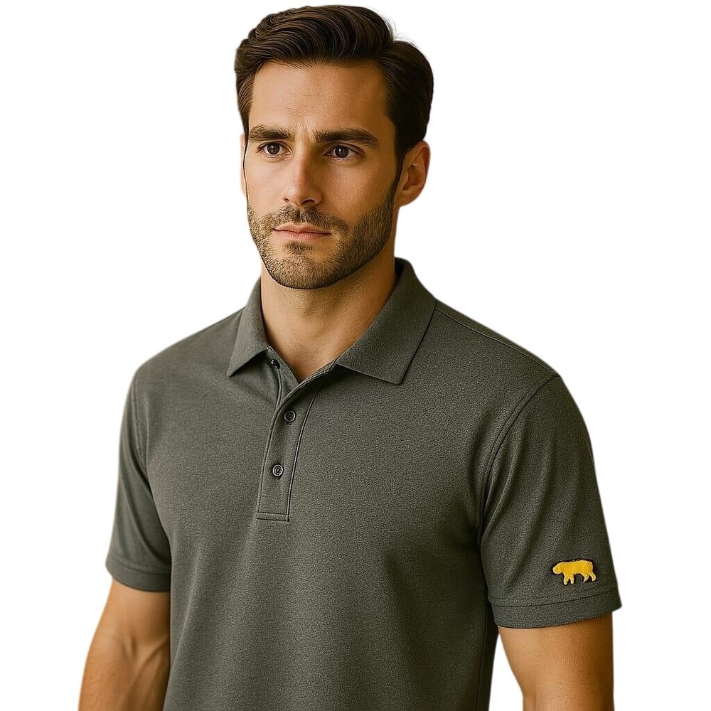 Jack Nicklaus Golden Bear LuxTouch Golf Polo‎ Shirt Performance Gray Men's L